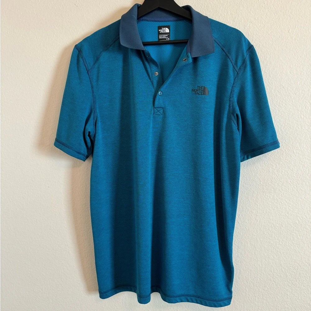 THE NORTH FACE Short Sleeve FlashDry Polo Men's Large Blue